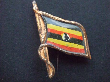 Republiek Oeganda land op de evenaar in Oost-Afrika, nationale vlag
